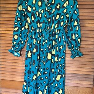 Stylish Leopard Print Woman’s Maxi Dress